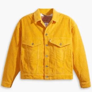 RARE SIMPSONS COLLECTOR Levi's Men's Vibrant Yellow Corduroy Jacket BNWT